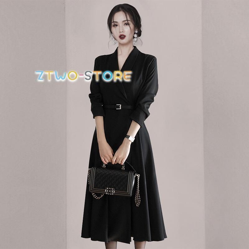 入学式スーツ レディース フォーマル ワンピース Vネック 長袖 ロング 膝下丈 セレモニースーツ ママスーツ 入学式 卒業式 卒園式 入園式 母親 結婚式 お宮参り GULLKHAN_COM