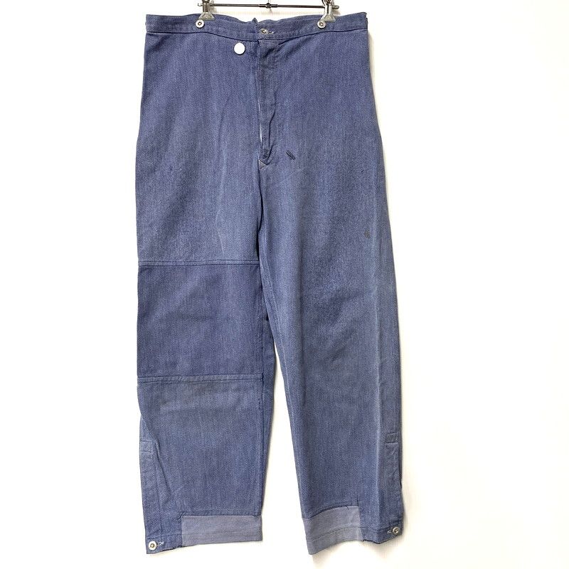中古品】 SWISS ARMY スイス軍 40S-50S CINCH BACK DENIM PANTS 40-50