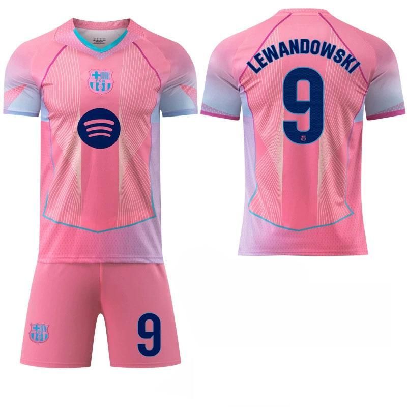 ピンク サッカーシャツ 10番 サイン入り 2025-26シーズン バルセロナ 特別記念版 ピンク サッカーシャツ（9番