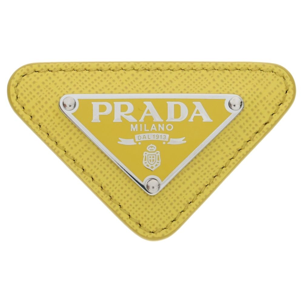 極美品　PRADA サフィアーノ トライアングルロゴ ブローチ 楽天市場】極美品 PRADA プラダ サフィアーノトライアングルロゴ