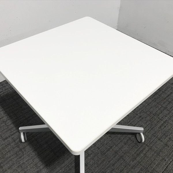 ミーティングテーブル 会議机 完成品 角テーブル キャスター付 オカムラ ホワイト