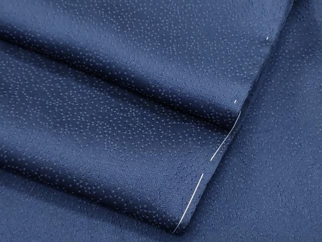 平和屋着物●上質な色無地 草花地紋 鉄紺色 正絹 CAAX3107th