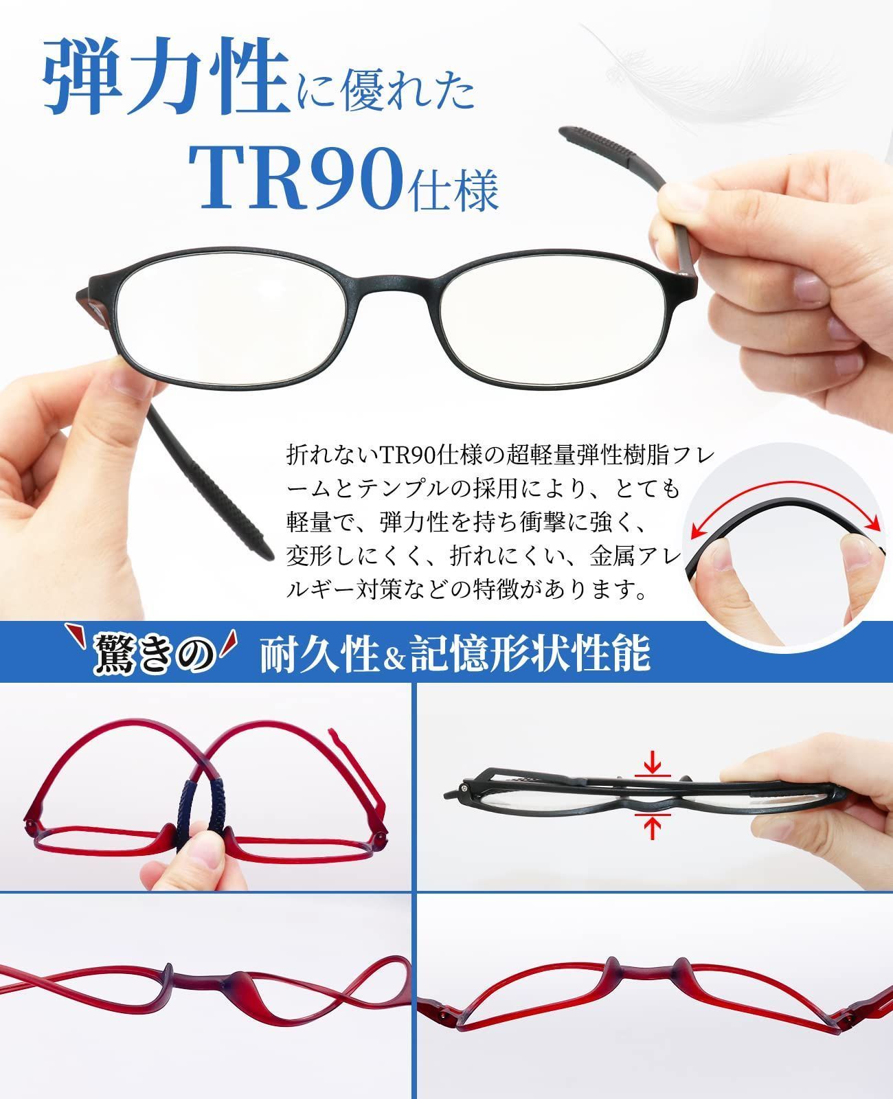 ルーペ型眼鏡 大きく見える
