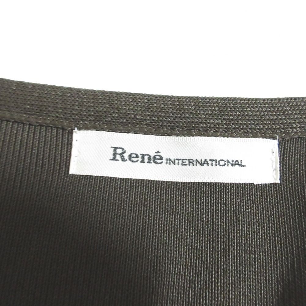 美品 Rene ルネ リボンデザイン カーディガン サイズ36 ブラウン レディース 古着 中古 美品 Rene ルネ リボンデザイン カーディガン サイズ36 ブラウン