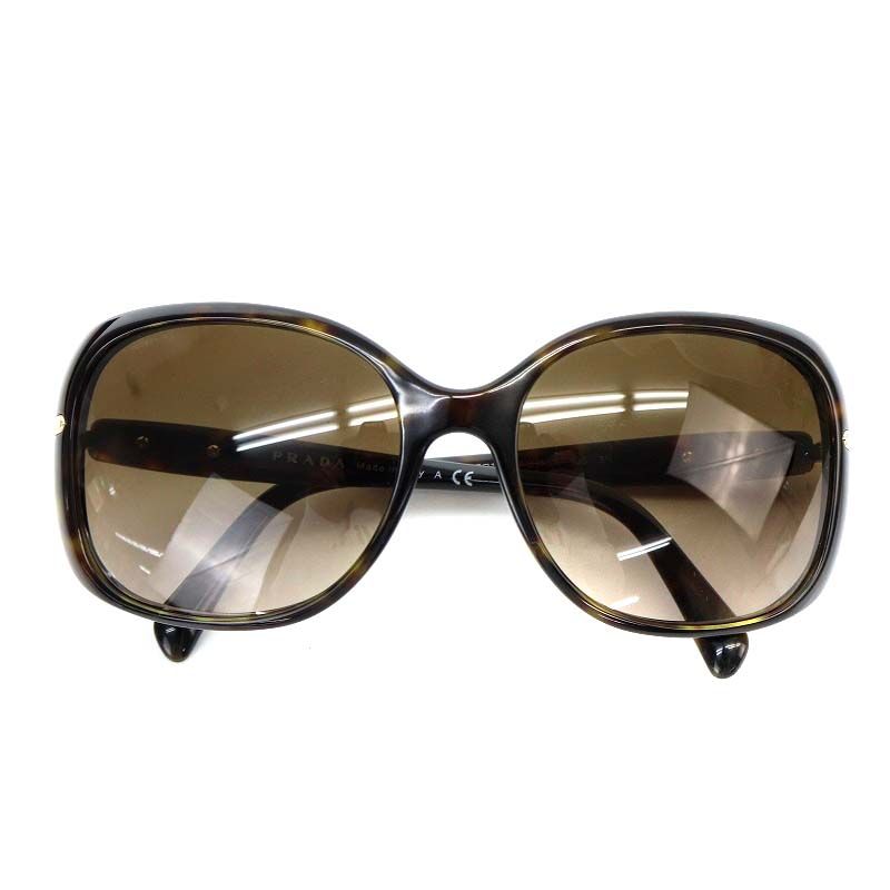 ☆お値下げ☆【 PRADA 】サングラス SPR08O べっ甲柄 プラダ PRADA サングラス べっ甲柄 度なし 57□17-130 ダークブラウン