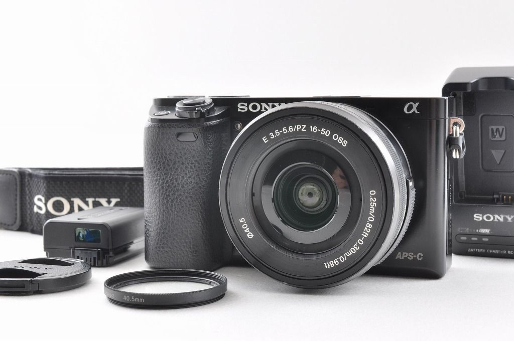 シャッター回数 1 922回 Sony ソニー α6000 ILCE-6000 2420万画素 ミラーレス一眼 ブラック E PZ 16-50mm パワーズームレンズキット