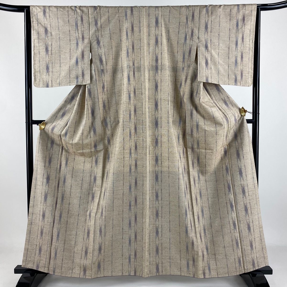 本場大島紬 9マルキ 古代染色純泥染 くぼた謹製 正絹着尺反物 伝統工芸