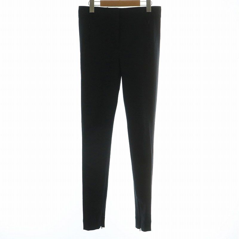 ジルサンダー JIL SANDER パンツ スラックス ウール混 テーパード 裾ジップ ジップフライ 32 XXS 紺 ネイビー |XZ GY11