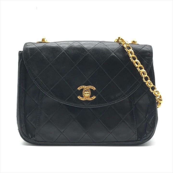 CHANEL シャネル マトラッセ ターンロック ココマーク ブリリアント チェーン ショルダー バッグ ブランド 鞄 かばん m12581m