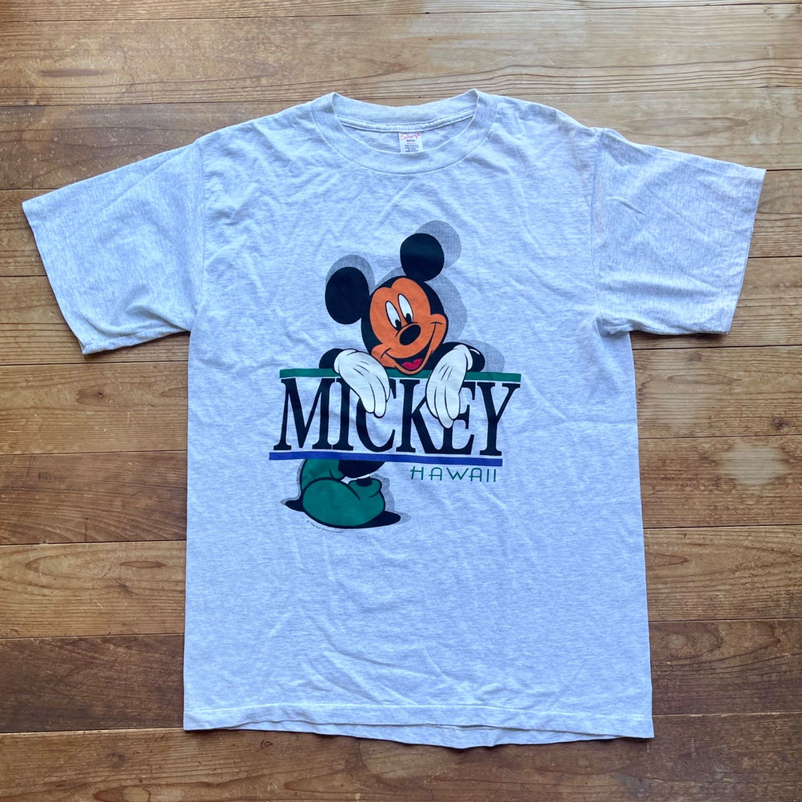 90\u0027s Sherry\u0027s Disney Mickey Tシャツ 両面プリント 古着 Hawaii