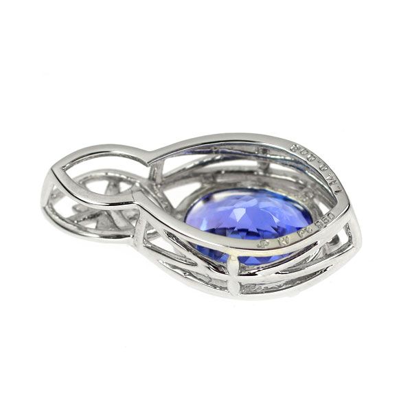 Pt950 タンザナイト ダイヤモンド ペンダントトップ 1.14ct 0.003ct