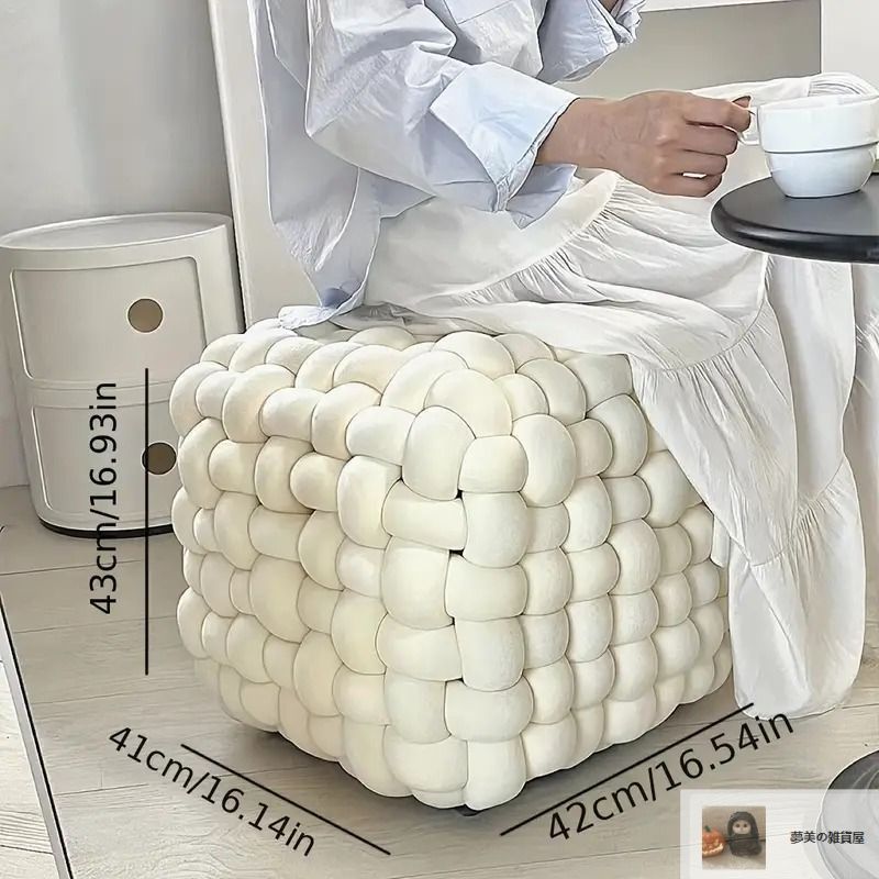 今がチャンス！ スツール １個 木製 シンプル 椅子 高さ約40cm 正方形 韓国風 子ども用 白 黒 グレー ブラウン 青 緑 リビング 洗面所 輸入家具5-168