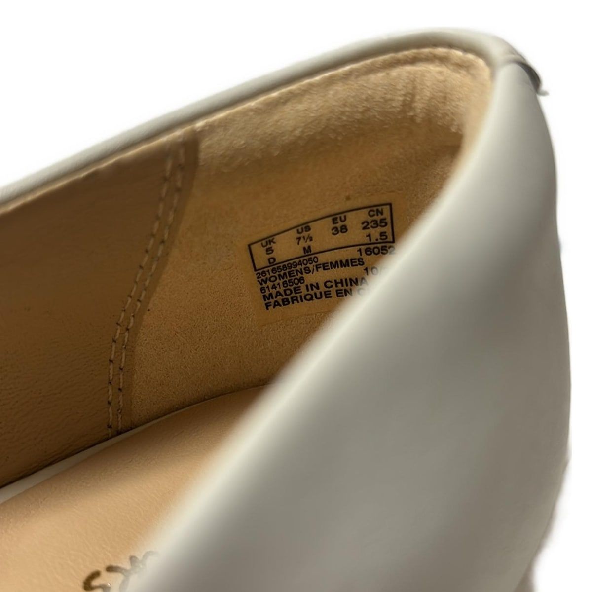 Clarks クラークス フラットシューズ 7 1 2 レディース - 白 レザー CAKEHOUSE_CO_ZW