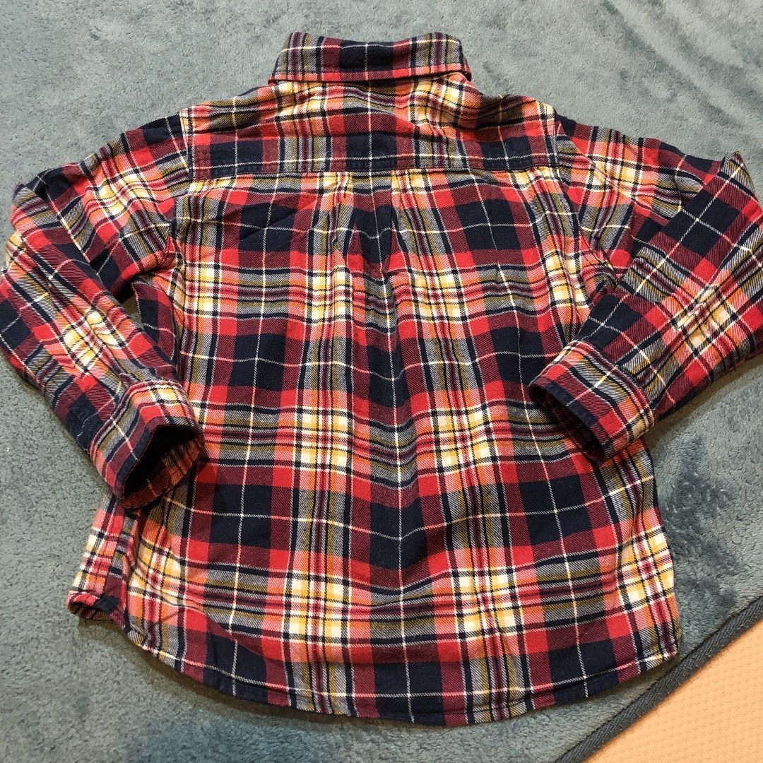 ダブルビー ミキハウス チェックシャツ ネルシャツ 120cm - メルカリ