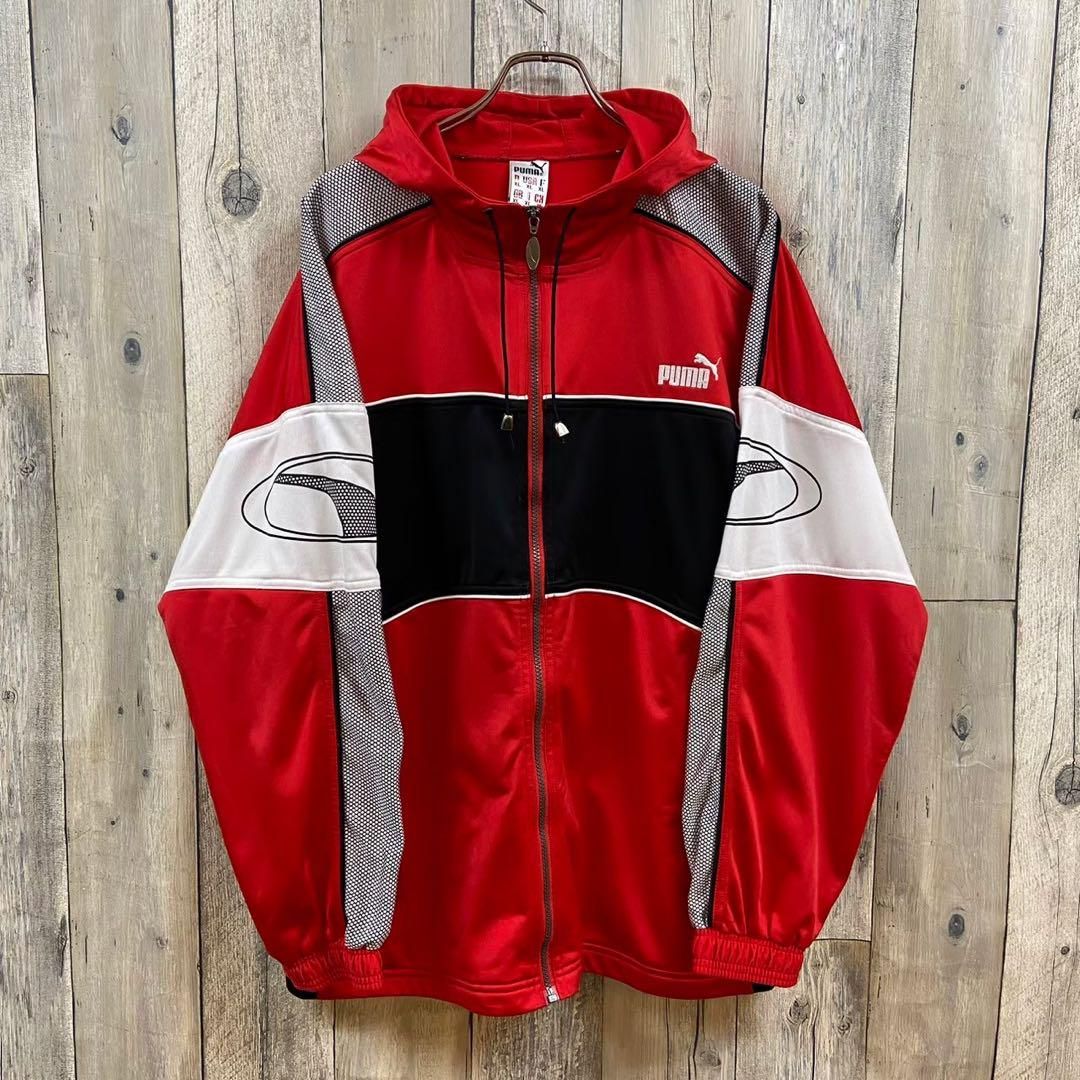 OLD PUMA 90s プーマ フーディー ジャージ トラック ジャケット - メルカリ