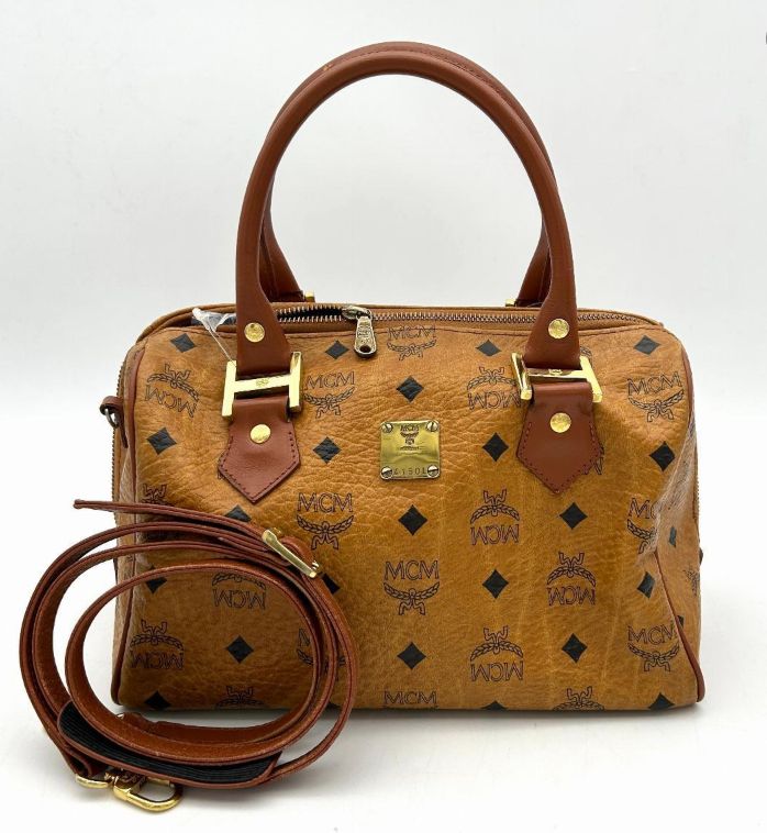 MCM エムシーエム 2way ボストンバッグ 旅行ショルダーヴィセトス 美品】MCM エムシーエム ボストンバッグ ヴィセトス 2WAY