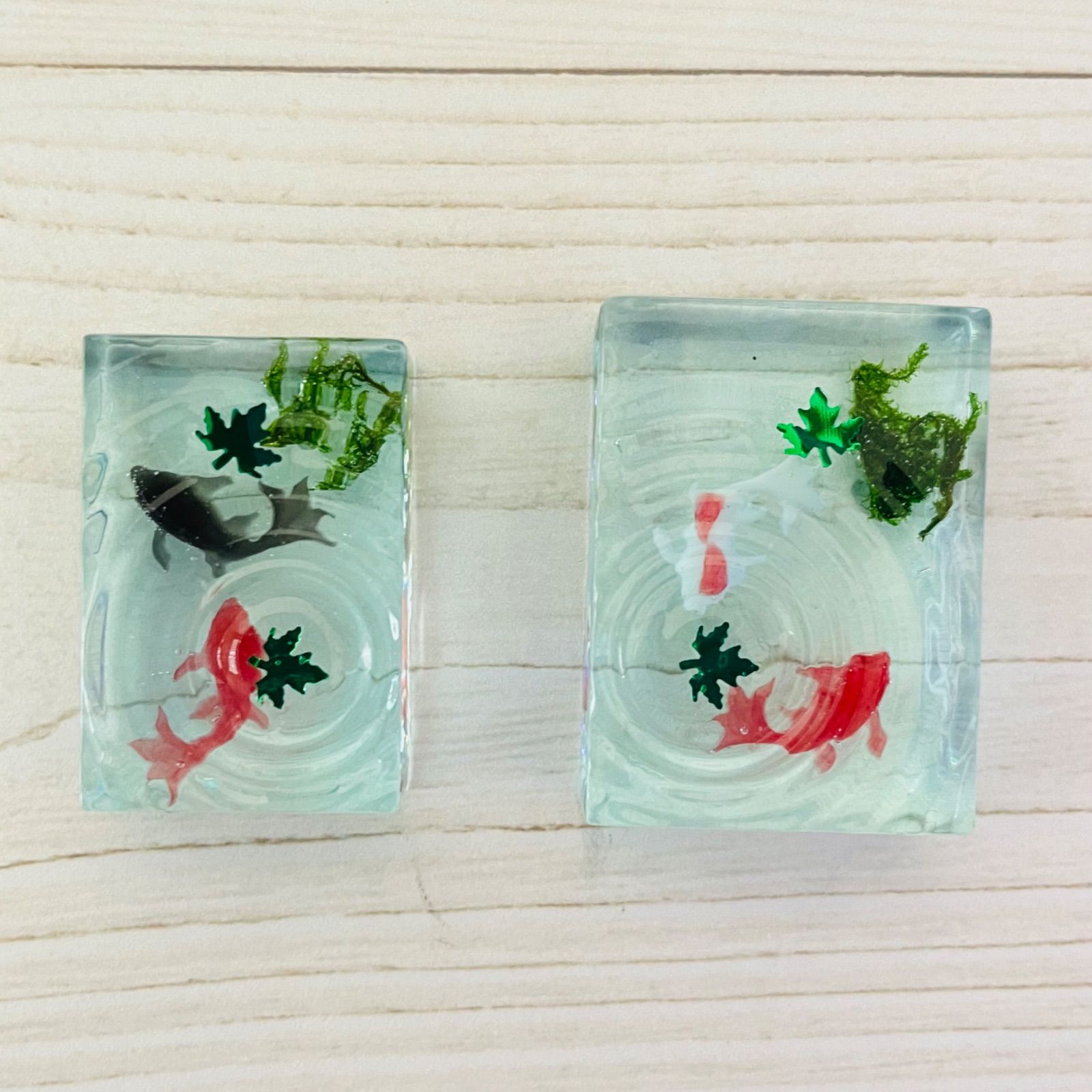 京都の紅葉と泳ぐ金魚　レジン　ジオラマ 京都の紅葉と泳ぐ金魚 レジン ジオラマ（京都の紅葉と泳ぐ金魚