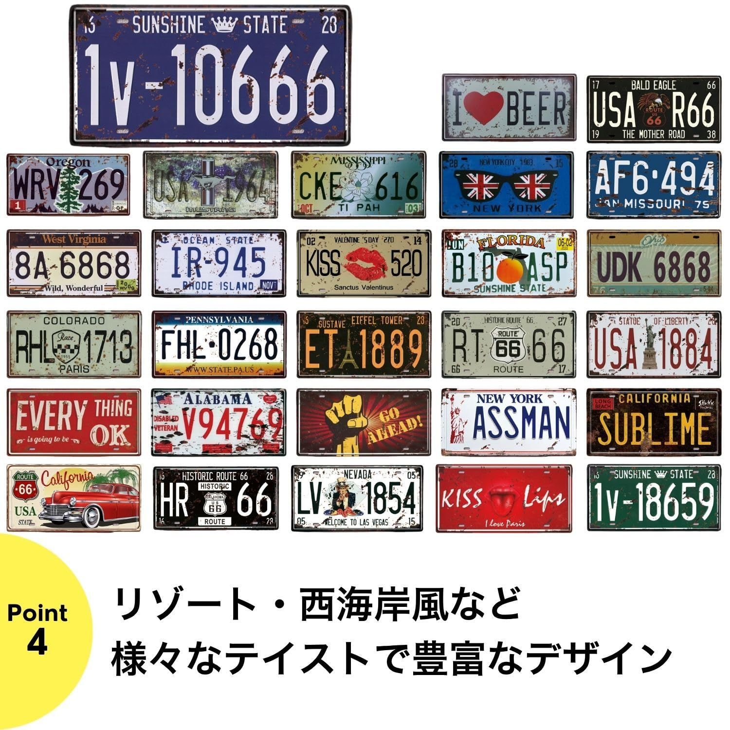 在庫処分】レトロプレート アンティーク ヴィンテージ ナンバー