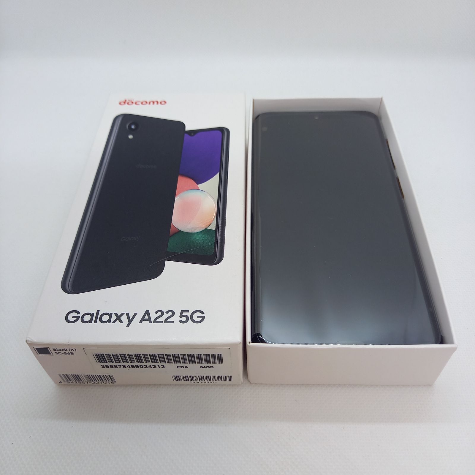 即納低価Galaxy A22 5G ブラック 64 GB docomo 3台セット スマートフォン本体