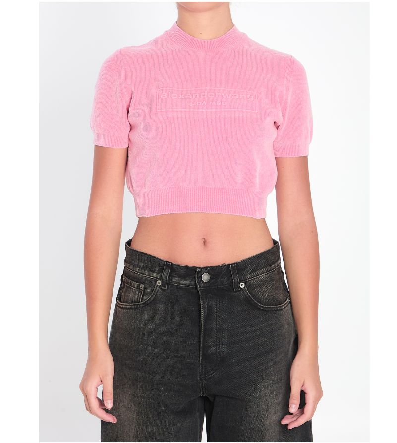 韓国 XSサイズ Alexander Wang アレキサンダーワング クロップド プルオーバー セーター 1KC3251030