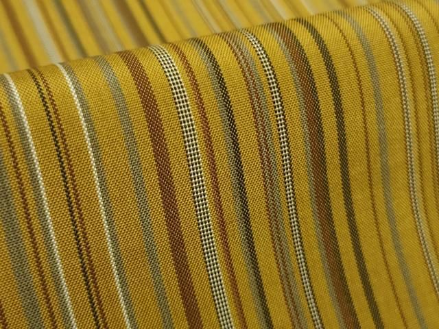 平和屋着物□極上 本場黄八丈 平織 紬 伝統工芸士 西條吉広 笹本重子  