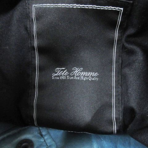 テットオム TETE HOMME ライダースジャケット 革ジャン