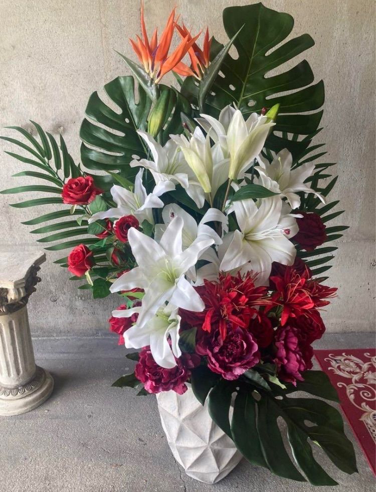 光触媒 人工観葉植物 ウォールグリーン カサブランカアレンジb 光触媒