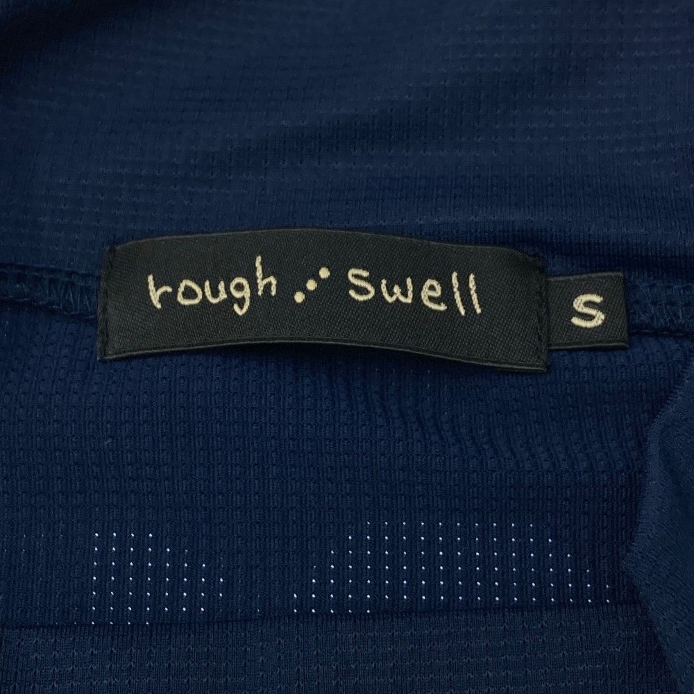 サイズ：S ROUGH&amp;SWELL ラフアンドスウェル  ハイネック 長袖Tシャツ ワッペン  ネイビー系 [240101426287] ゴルフウェア メンズ ストスト サイズ：S ROUGH&SWELL ラフアンドスウェル ハイネック 長袖T