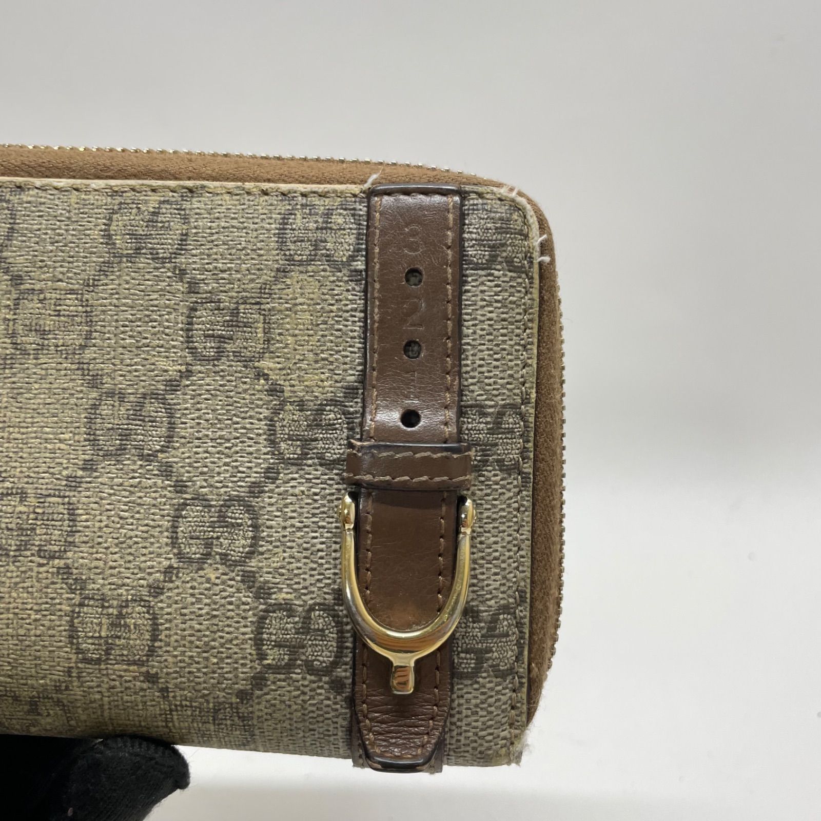GUCCI グッチ 長財布 スプリーム ヴィンテージ 2628 GUCCI グッチ 長財布 PVC スプリーム GG ベルト ラウンド
