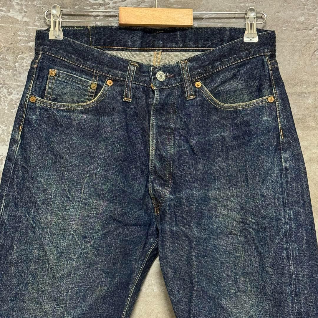 リゾルト濃紺美品710w31ドゥニームシュガーケーンウエアハウスエヴィス WAREHOUSE[ウエアハウス] ジーンズ 1214 トリプルステッチ