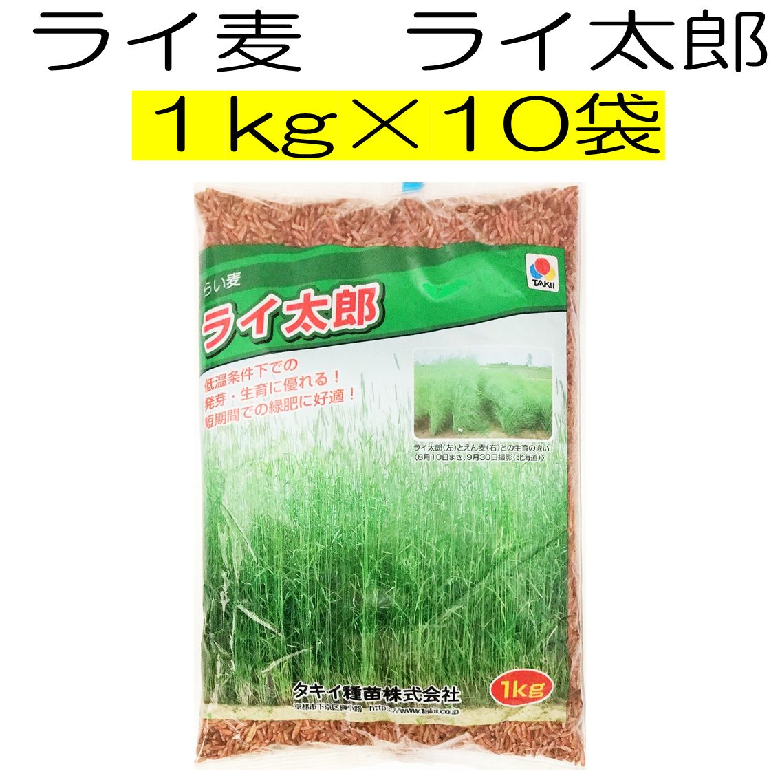 ライ麦 ライ太郎 10kg 種 タキイ種苗 緑肥の種 牧草の種 ライムギ