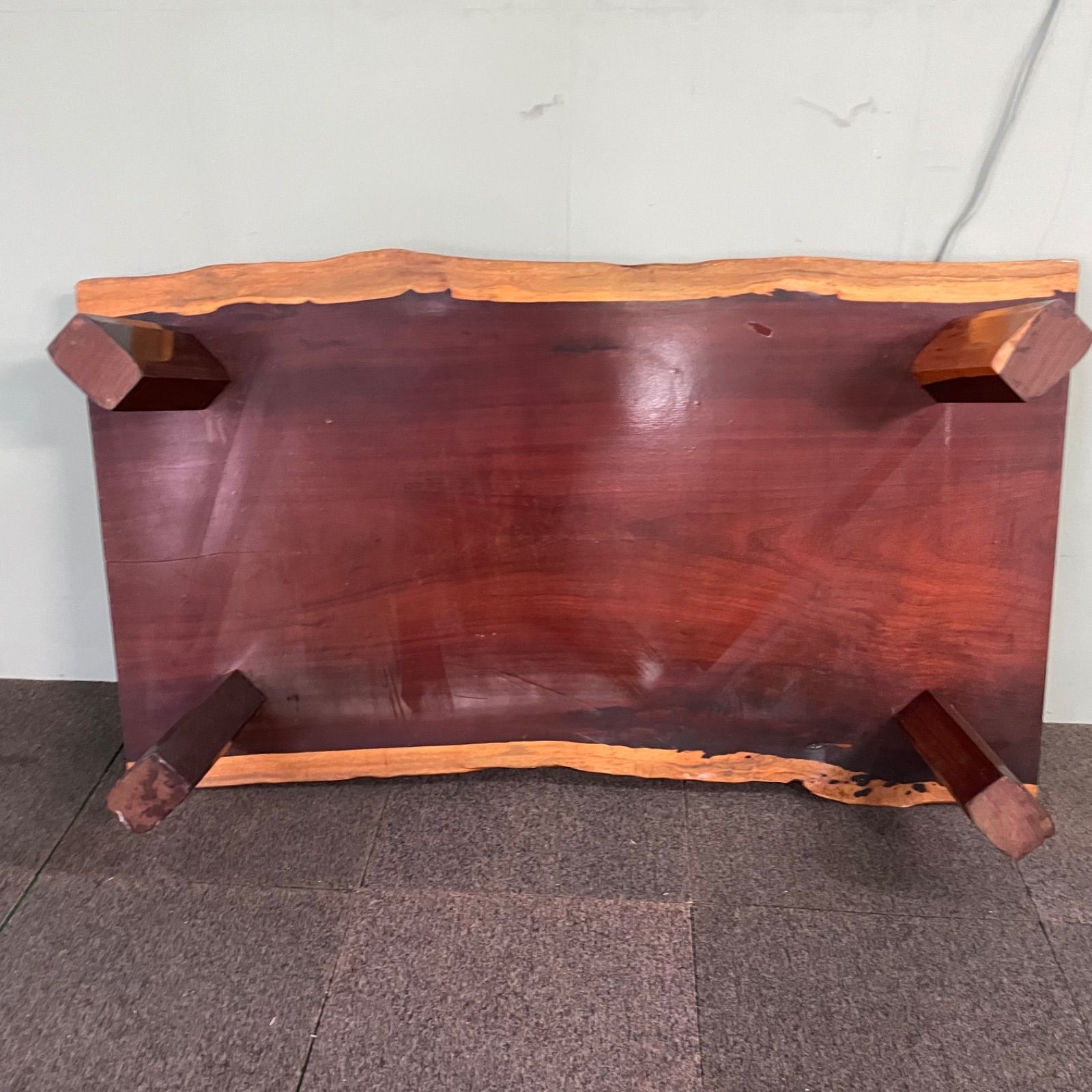 【アンティーク】木製 花梨 一枚板 座卓 飾り台 ちゃぶ台 銘木 古道具 花台 アンティーク】木製 花梨 一枚板 座卓 飾り台 ちゃぶ台 銘木