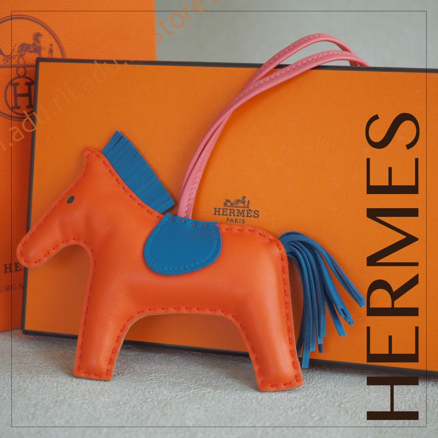 未使用極美品☆ エルメス HERMES ロデオ MM チャーム キーホルダー