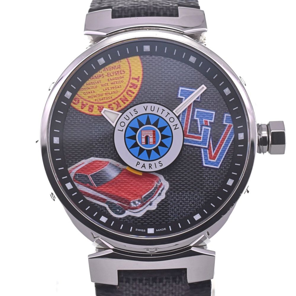 ルイ・ヴィトン LOUIS VUITTON QA063 タンブール GM ダミエ ワールド 