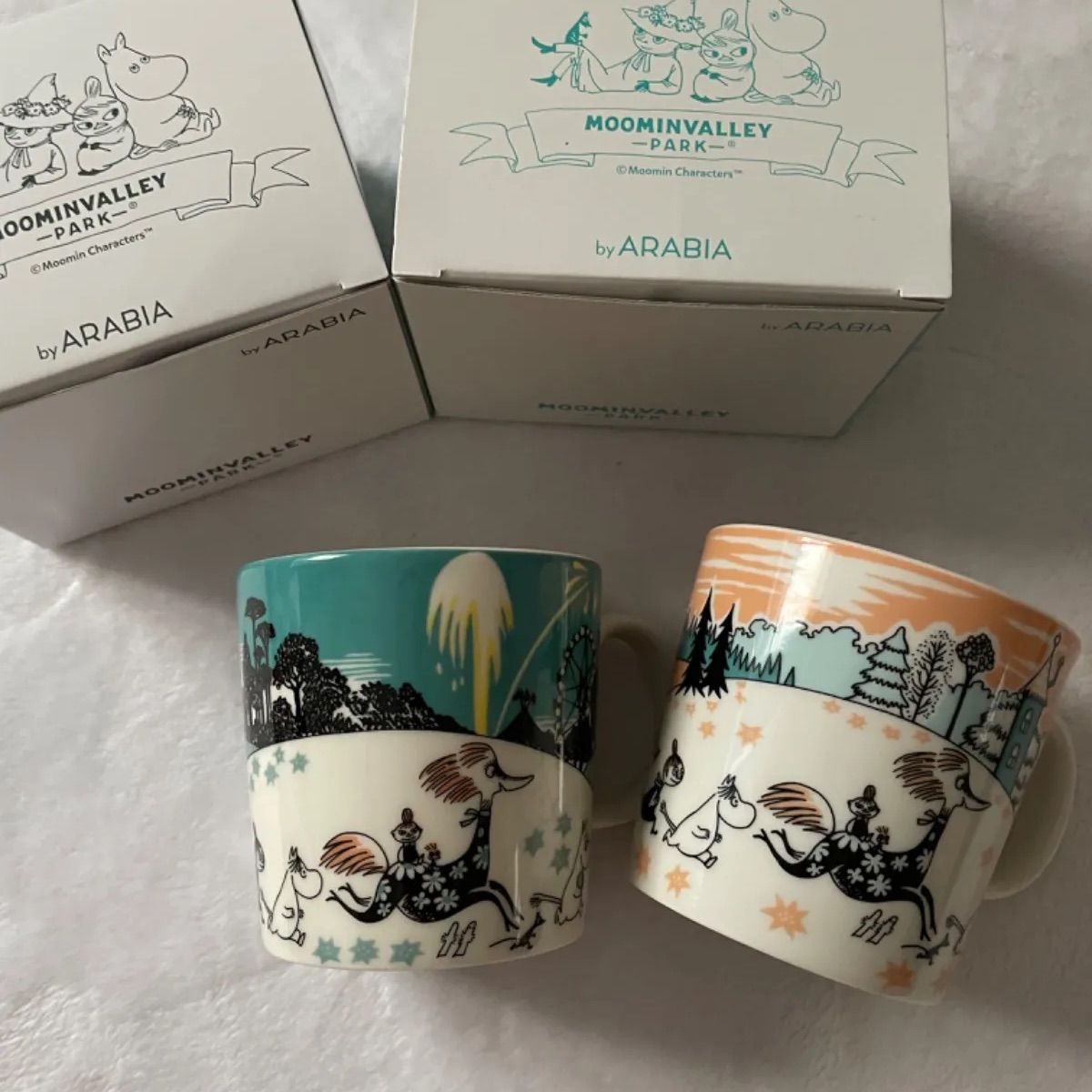 ムーミンバレーパーク 5周年限定 アラビアARABIA マグカップ 2個