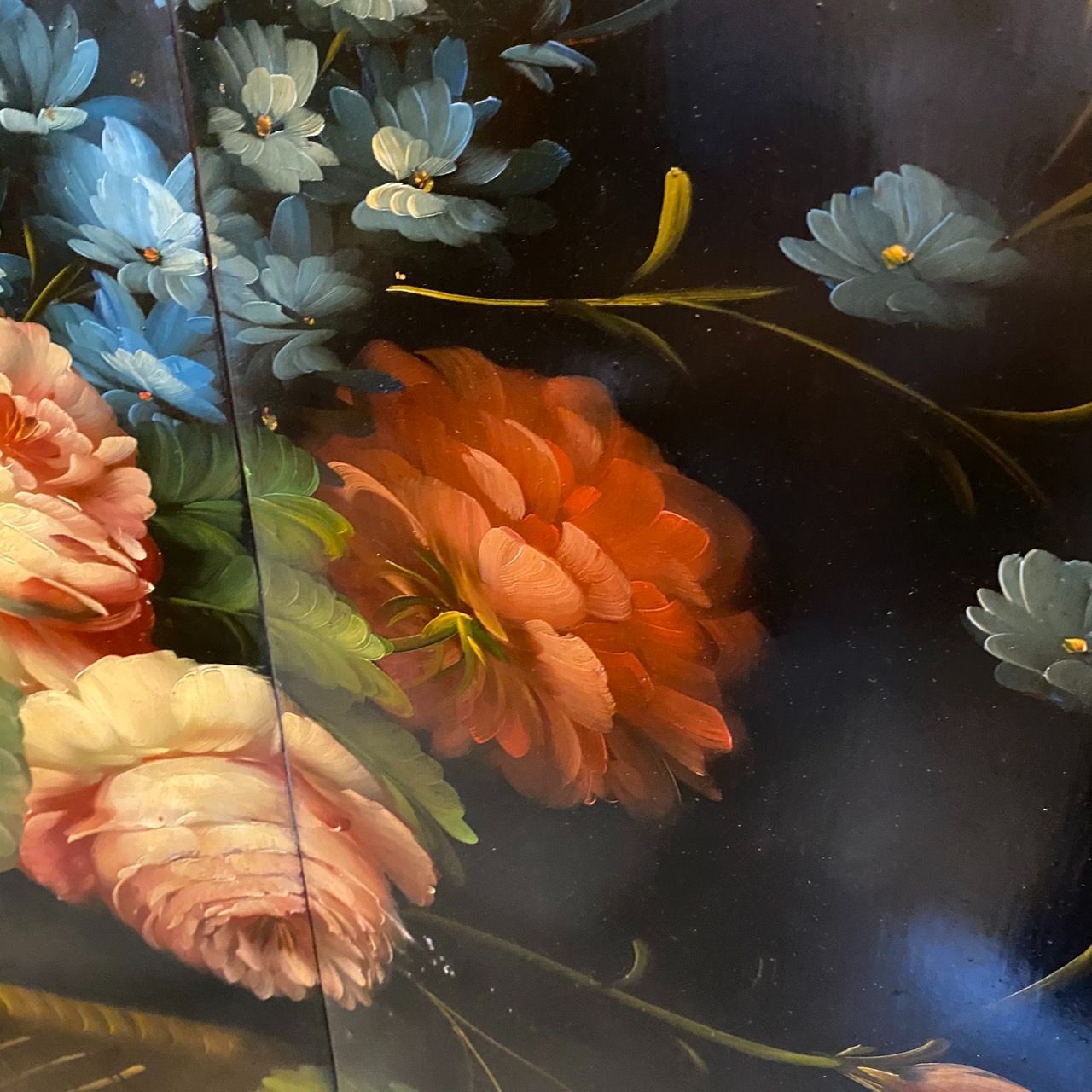 フラワーペイント パーテーション 3連 間仕切り KC05N041 NEXPOTALLINN_EU