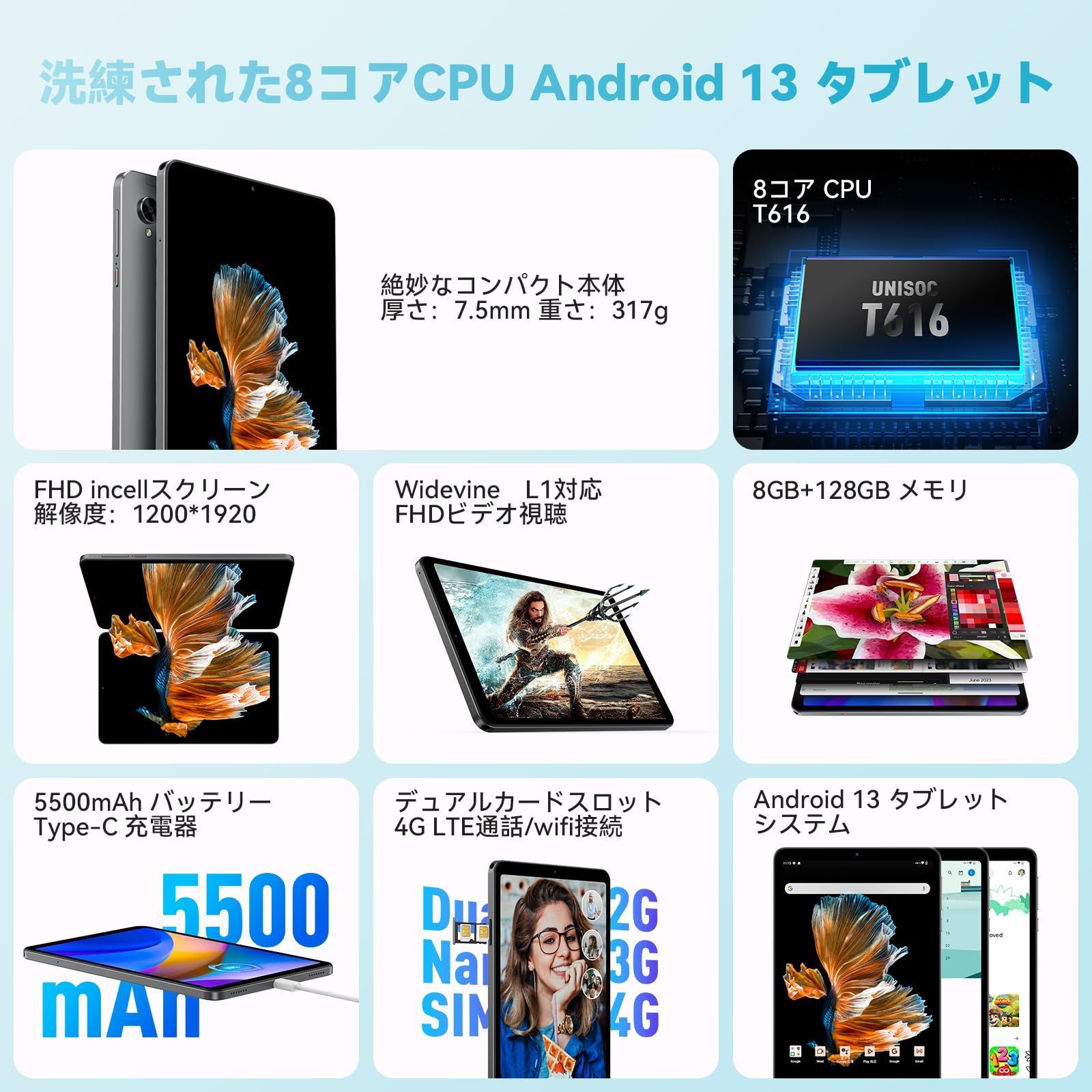 数量限定】新登場 Android タブレット8.4インチ、Headwolf FPad3