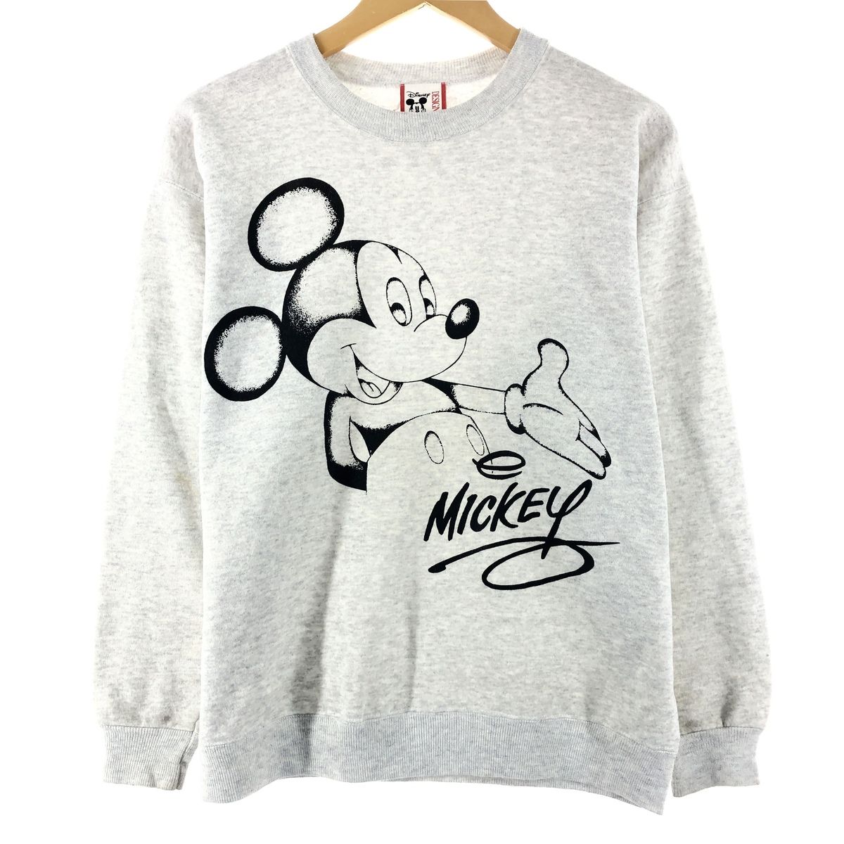 古着 90年代 Disney DESIGNS MICKEY MOUSE ミッキーマウス キャラクタースウェットシャツ トレーナー USA製 メンズL/eaa367184