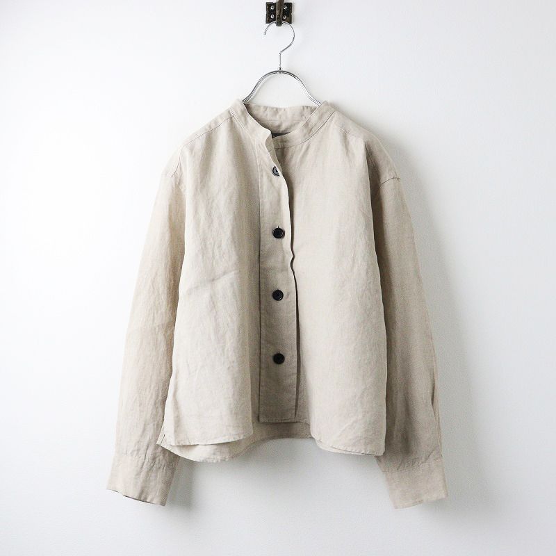 美品 2024SS マーガレットハウエル MARGARET HOWELL SHIRTING LINEN シーチングリネン バンドカラーシャツ 2/ ベージュ【2400014063912】 - メルカリ