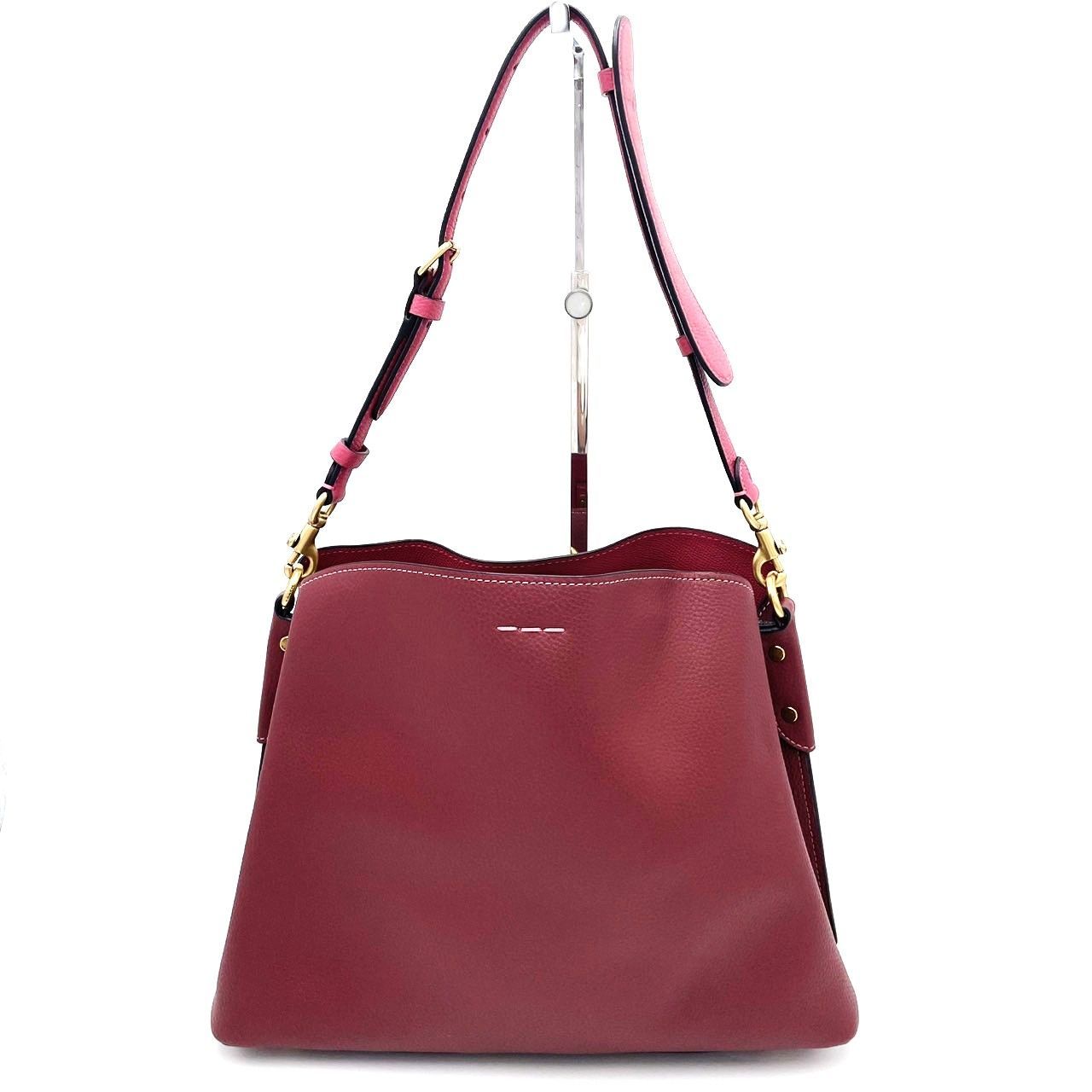 K926】COACH（コーチ）/2wayショルダーバッグ/C2590/ボルドー - メルカリ