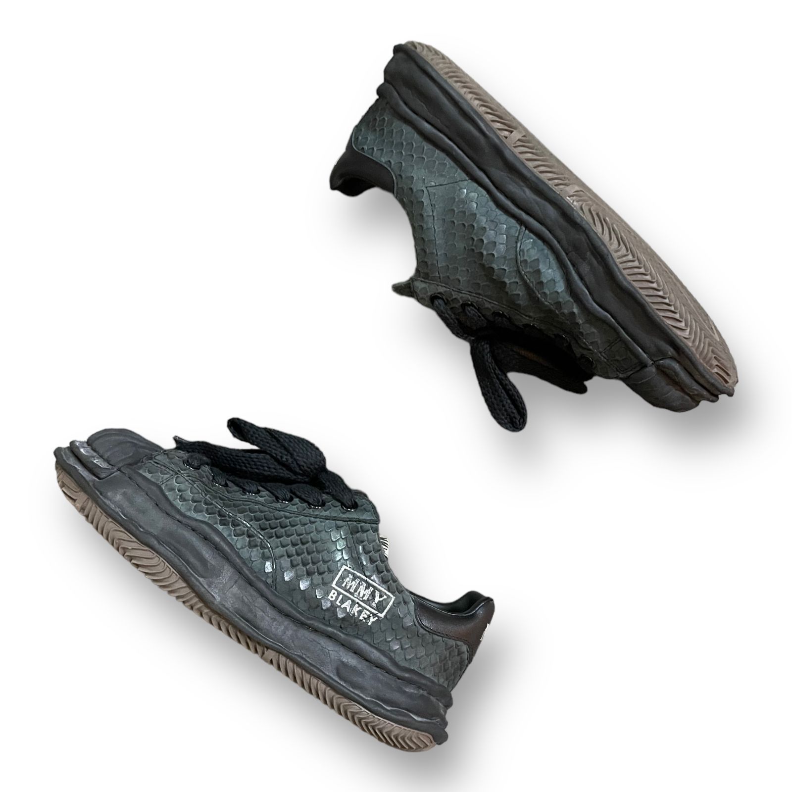 定価47300円 Maison Mihara Yasuhiro 23SS BLAKEY LOW パイソン 