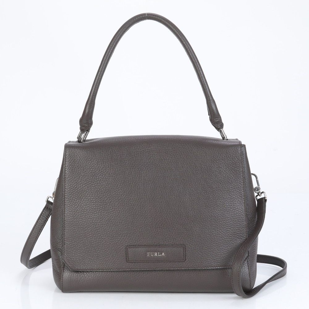 【極美品】FURLA フルラ レザー ダークブラウン 2way  A4可能 極美品 フルラ 商品カード付 レザー 2WAY ショルダーバッグ 斜め