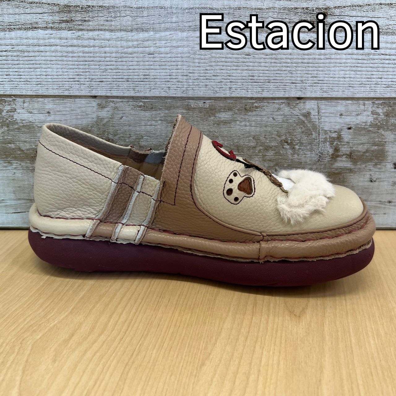 本革 スリッポンシューズ