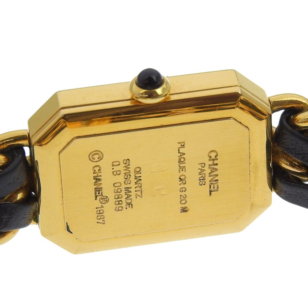 金メッキ×レザー クオーツ