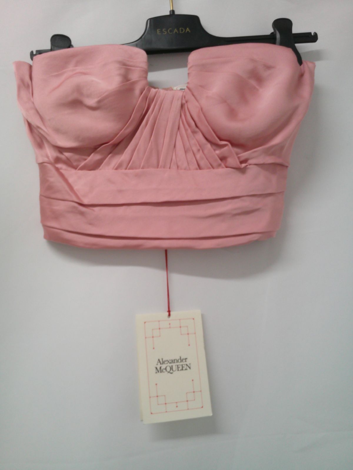 アレキサンダーマックィーン ベアトップ ドレス パーティー ピンク