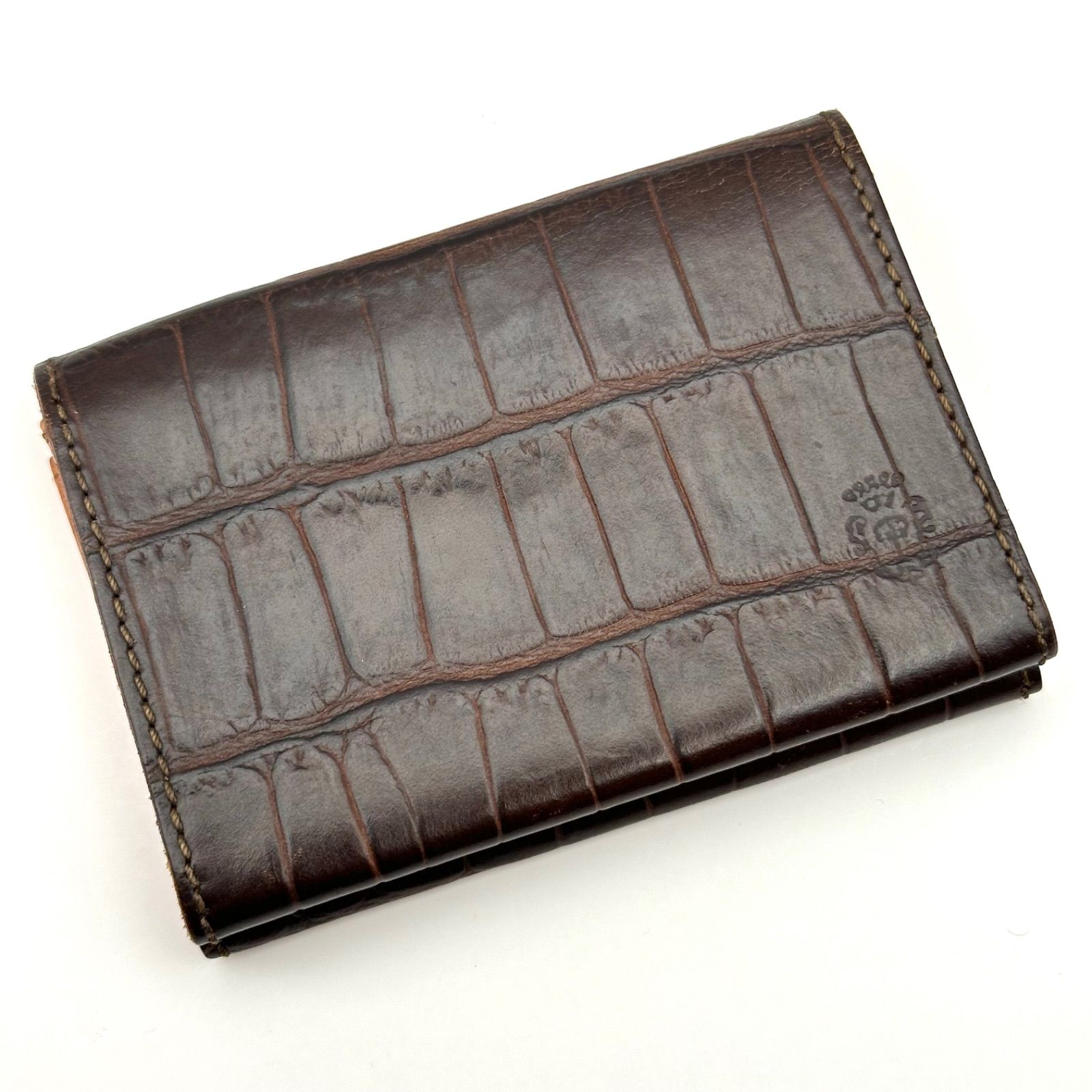 Felisi フェリージ カードケース レザー クロコ型押し 909 ブラウン