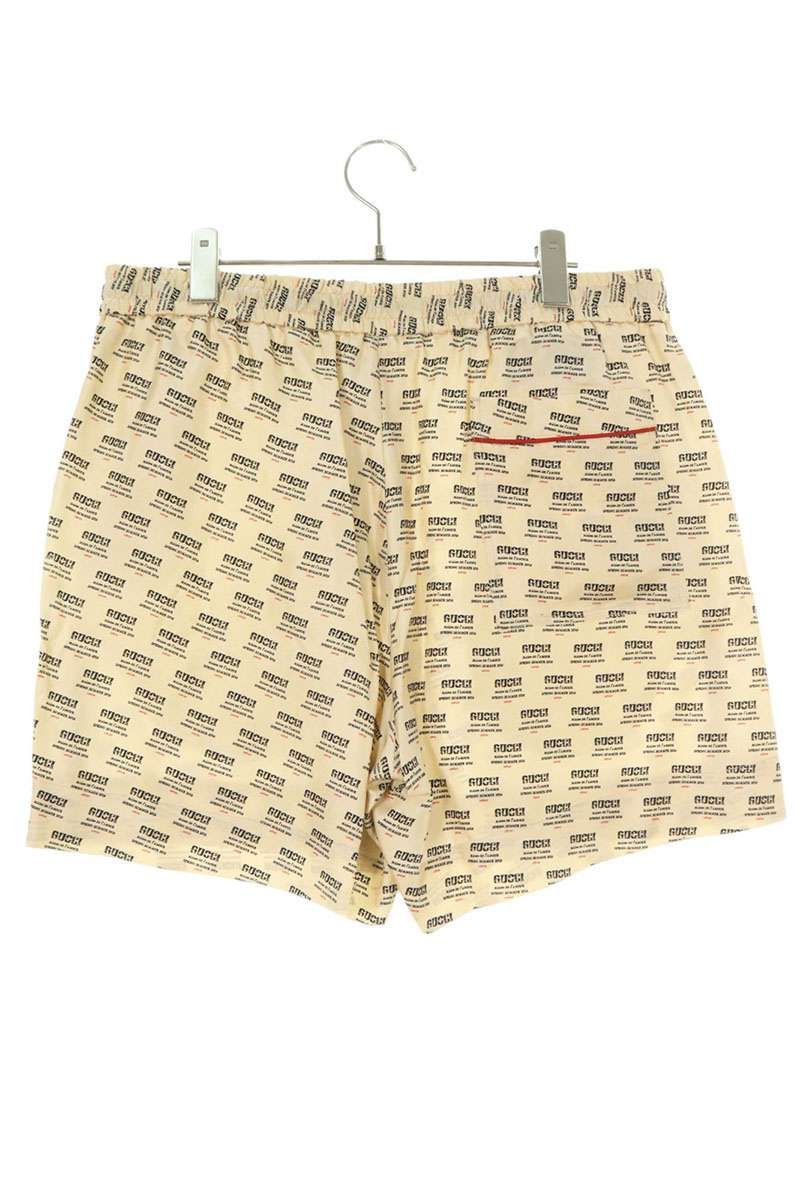 グッチ 519540 Z631E ロゴ総柄シルクハーフパンツ メンズ 50