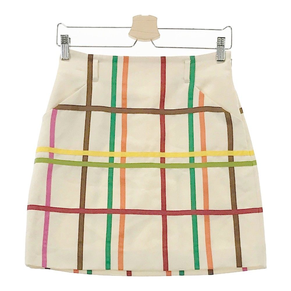 【新品】アルチビオ　スカート　３８サイズ サイズ：38 ARCHIVIO アルチビオ 裏地付スカート チェック柄 ベージュ