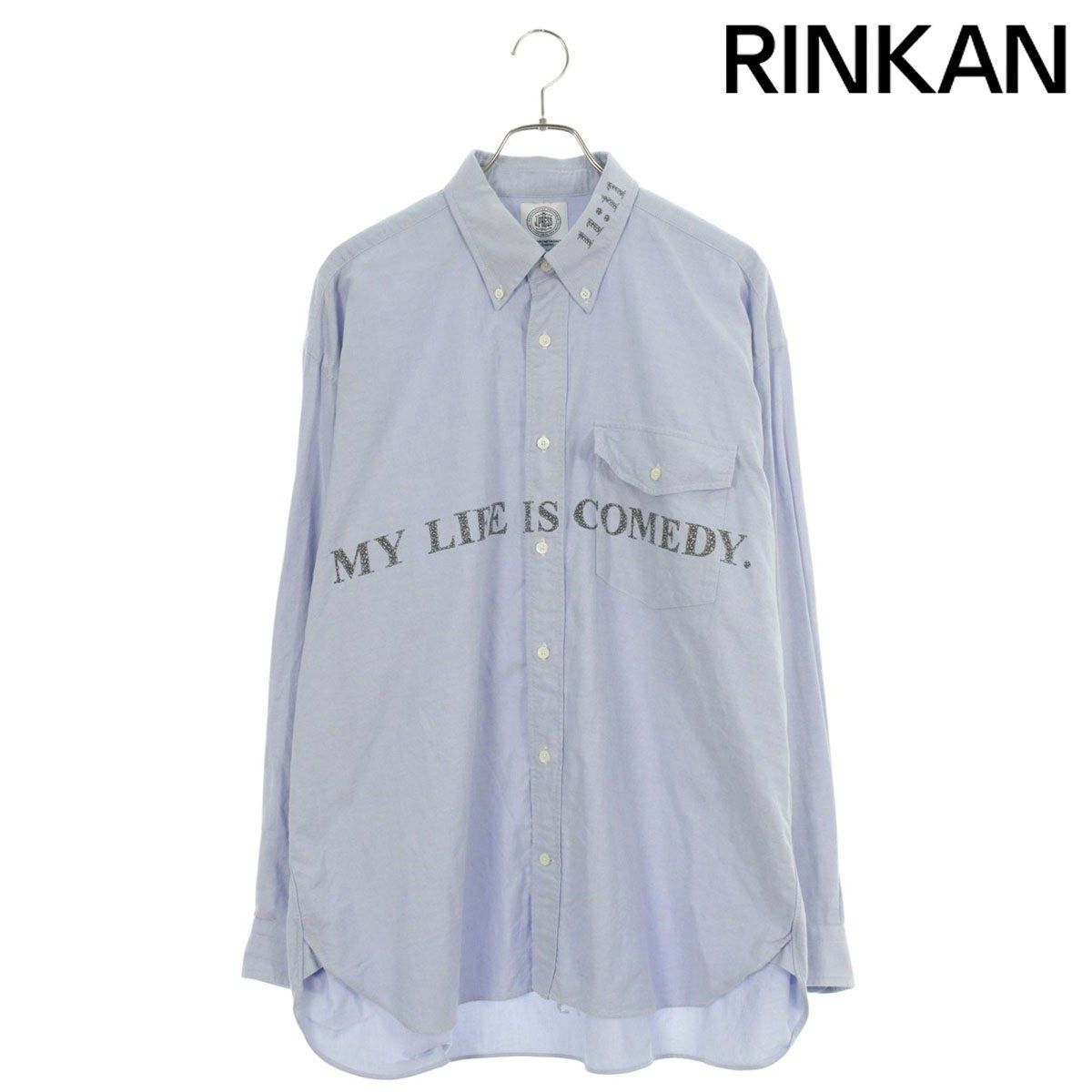 タカヒロミヤシタザソロイスト ×ジェイプレス J.PRESS sjs.0002aAW20 プリントデザインオーバーサイズオックスフォード長袖シャツ メンズ L