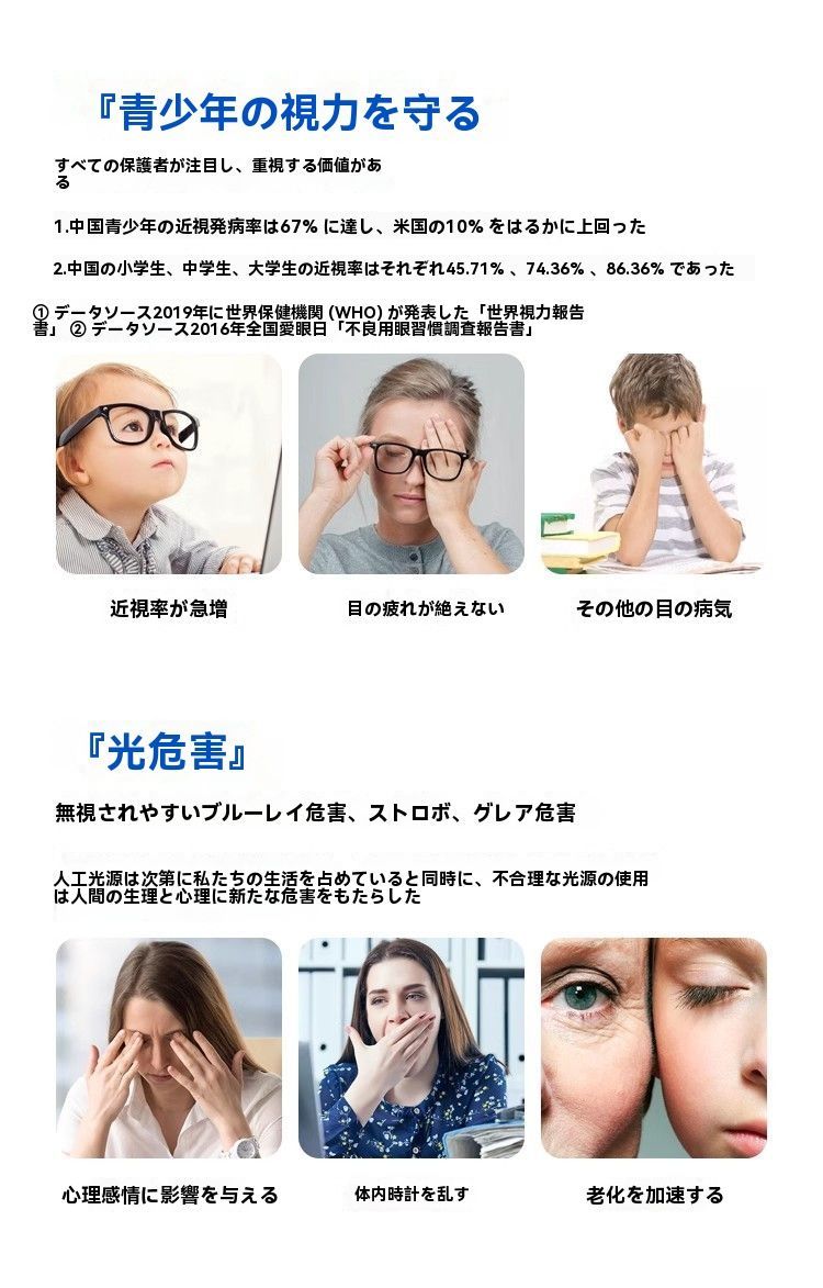 目に優しい照明